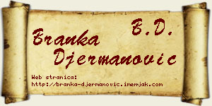 Branka Đermanović vizit kartica